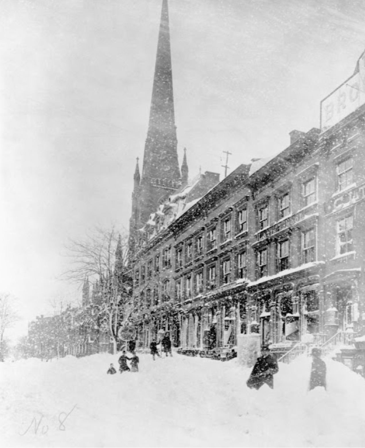 record new york snow fall pictures 1888 - No 8 Bro